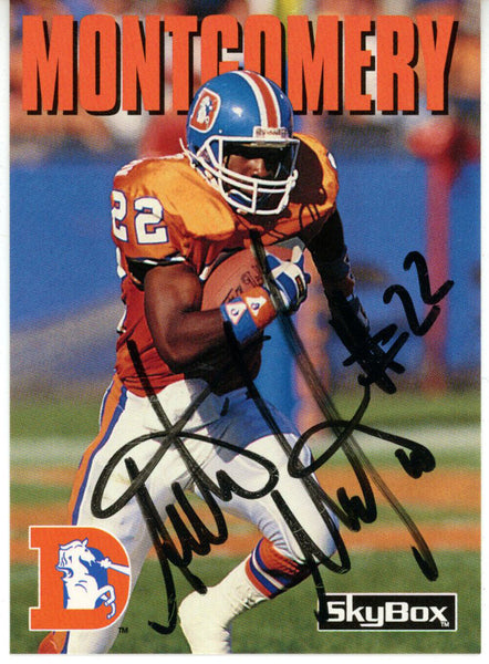Alton Montgomery Signed 1992 Skybox #255 Trading Card Beckett 44817
