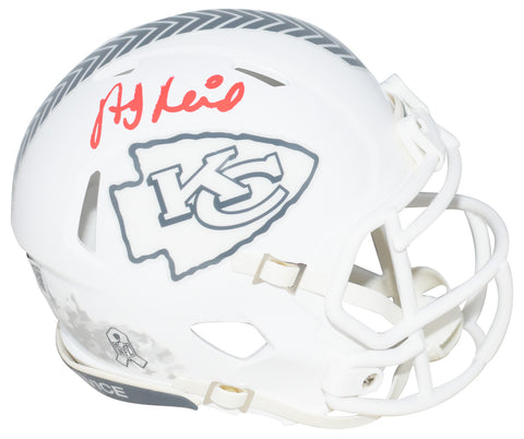 ANDY REID SIGNED KANSAS CITY CHIEFS SALUTE TO SERVICE STS3 MINI HELMET BECKETT