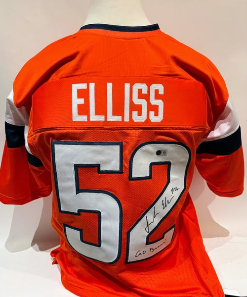 Jonah Elliss Autographed Denver Broncos Orange Jersey Inscribed BAS COA