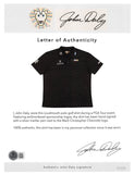 John Daly Authentic Signed Match Worn Black Loudmouth Polo Shirt BAS #BK84777