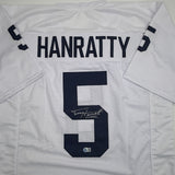 Autographed/Signed Terry Hanratty Notre Dame White Jersey Beckett BAS COA