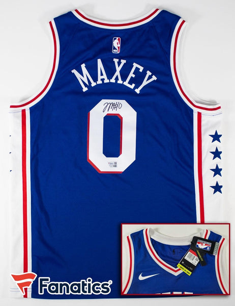 Tyrese Maxey Signed Philadelphia 76ers Nike NBA Swingman Jersey (Fanatics) P.G.