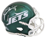 Jets Boomer Esiason Authentic Signed Speed Mini Helmet W/ Case BAS Witnessed