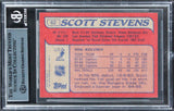 Capitals Scott Stevens Authentic Signed 1985 Topps #62 Card BAS Slabbed