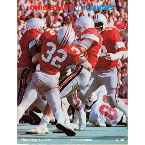 Ohio State Buckeyes vs Illinois Illini 11/11/1978 Gameday Magazine 59291