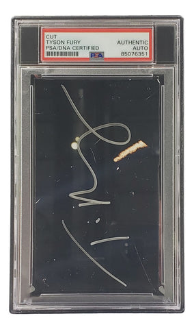 Tyson Fury Signed Slabbed Boxing Cut Signature PSA/DNA 85076351