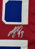 Framed Autographed/Signed Mika Zibanejad 35x39 New York Blue Jersey BAS COA