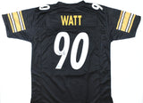 T.J. Watt Autographed Black Pro Style Jersey - Beckett W Hologram *Black