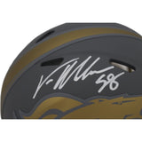Von Miller Autographed/Signed Denver Broncos Slate Mini Helmet Beckett 48698