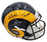 Warner, Holt, Faulk & Smith Signed Los Angeles Rams Speed Authentic NFL Helmet