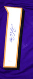Anquan Boldin Autographed Purple Pro Style Jersey- JSA W *Black