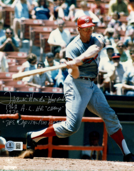 Frank Howard Autographed/Signed Washington Nationals 8x10 Photo Beckett 57602