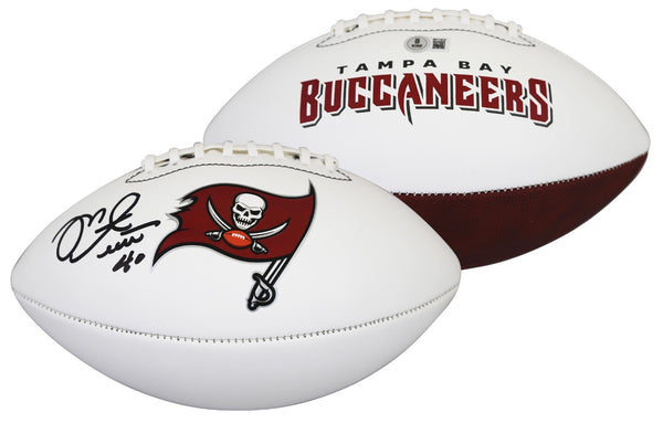 Mike Alstott Signed Tampa Bay Buccaneers Logo Football (Beckett) 6xPro Bowl F.B.