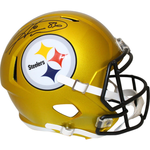 Hines Ward Autographed/Signed Pittsburgh Steelers F/S Flash Helmet Beckett 48613