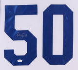 Sean Lee Signed Cowboys 35x 43 Custom Framed Jersey (JSA) Pro Bowl Linebacker