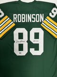 Packers Hall of Famer DAVE ROBISON Signed Custom Replica Green Jersey AUTO - BAS