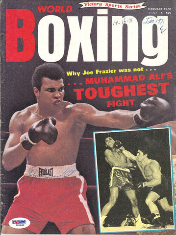 Muhammad Ali Autographed Signed Boxing World Magazine Cover PSA/DNA #S01663