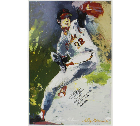 Jim Palmer Signed Baltimore Orioles Unframed Leyroy Neiman Print with Stat Insc