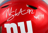 Michael Strahan Signed Giants F/S Flash Speed Authentic Helmet w/HOF-BAW Holo