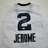Autographed/Signed Ty Jerome Memphis White Basketball Jersey Beckett BAS COA