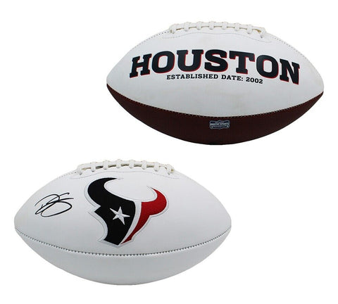 Dalton Schultz Signed Houston Texans Speed Embroidered White NFL Football