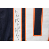 Bo Nix Autographed/Signed Pro Style sz XL Blue Jersey Beckett Witness 51396