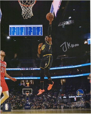Jonathan Kuminga Golden State Warriors Signed 8x10 Layup vs Pelicans Photo