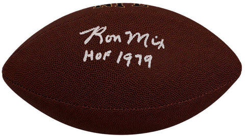 Ron Mix Signed Wilson Super Grip Full Size NFL Football w/HOF'79 -(SCHWARTZ COA)