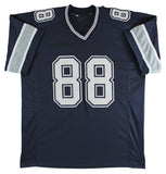 Drew Pearson Authentic Signed Navy Blue Pro Style Jersey BAS Witnessed