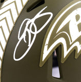 Odell Beckham Jr. Signed Ravens Salute to Service Speed Mini Helmet-BAW Hologram