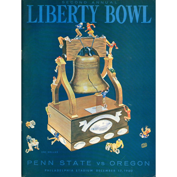 Unautographed Magazine Penn State vs Oregon 1961 Liberty Bowl Program 58477
