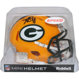 Aaron Jones Autographed Green Bay Packers Mini Helmet Beckett 43849
