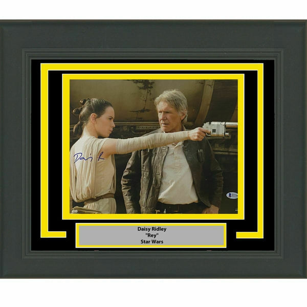 FRAMED Autographed/Signed DAISY RIDLEY Rey Star Wars 11x14 Photo BAS COA #2
