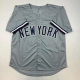 Autographed/Signed Johnny Damon New York Grey Jersey Beckett BAS COA