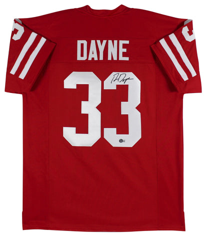 Wisconsin Ron Dayne Authentic Signed Red Pro Style Jersey BAS Witnessed