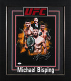 UFC Michael Bisping Authentic Signed 11x14 Framed Photo JSA Witness #WB161299