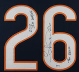 WOW!! RARE TIM JENNINGS (Bears INSCRIBED SUEDE) Signed Autographed Framed Jersey