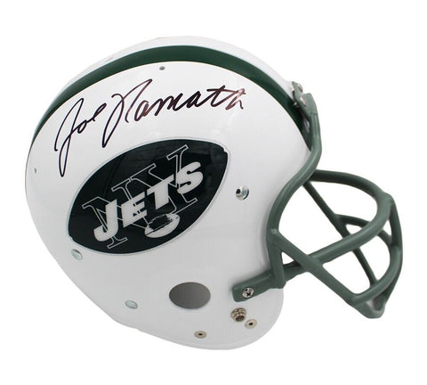 Joe Namath Signed New York Jets TK Cow Catcher Mask Authentic White NFL Helmet