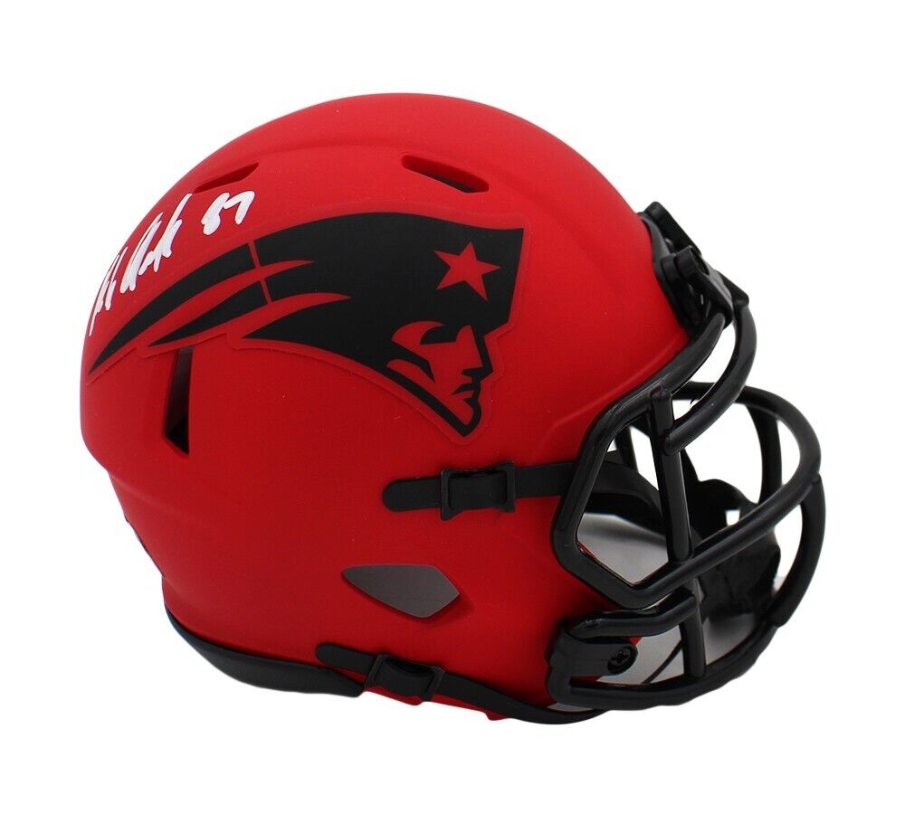 Rob Gronkowski Signed New England Patriots Speed Rave NFL Mini Helmet ...