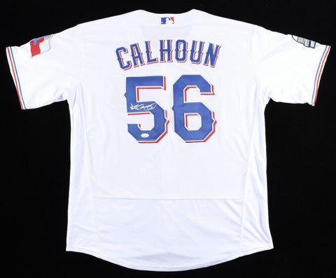 Kole Calhoun Signed Texas Rangers Nike Jersey (JSA COA) 2015 Gold Glove OF