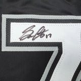 Framed Autographed/Signed Sam Antonacci 35x39 Chicago Black Jersey BAS COA