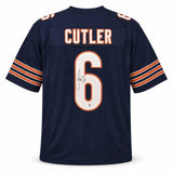 Jay Cutler Chicago Signed Navy Football Jersey BAS