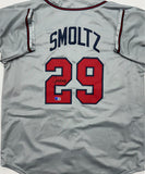 JOHN SMOLTZ - Atlanta Braves - Signed Custom Replica Grey Jersey AUTO - BAS