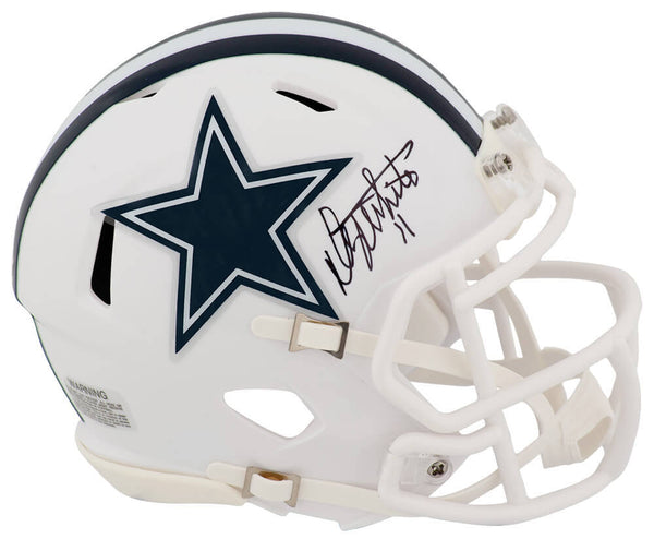 Danny White Signed Cowboys 2022 Alt White Riddell Speed Mini Helmet - (SS COA)