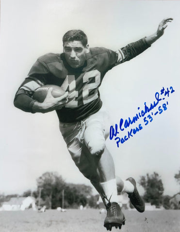 Packers AL CARMICHAEL (d) Signed 8x10 Photo #1 AUTO - 1953-58 - GBP HOF '74