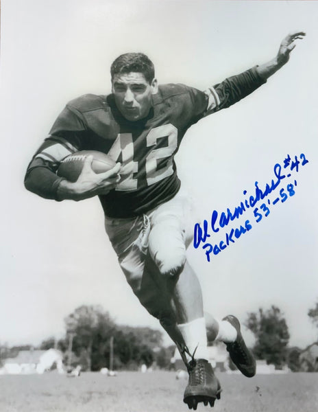 Packers AL CARMICHAEL (d) Signed 8x10 Photo #1 AUTO - 1953-58 - GBP HOF '74