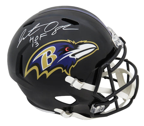 Jonathan Ogden Signed Ravens Riddell Full Size Speed Rep Helmet w/HOF'13 -SS COA