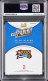 76ers Allen Iverson Signed 2025 Panini Baja Tiger Prizm #18 Card PSA/DNA Slabbed