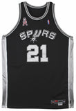 Spurs Tim Duncan 2001-02 Game Worn Nike +4" Extra Length Black Road Jersey