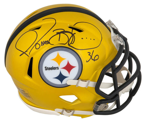 Jerome Bettis Signed Steelers FLASH Riddell Speed Mini Helmet - (SCHWARTZ COA)